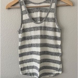 J Crew 100%linen striped tank top Size XS